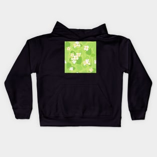 pattern of white lotus Kids Hoodie